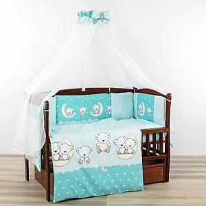 Lenjerie de pat Carapuz Ursuleț New pe lună azuriu