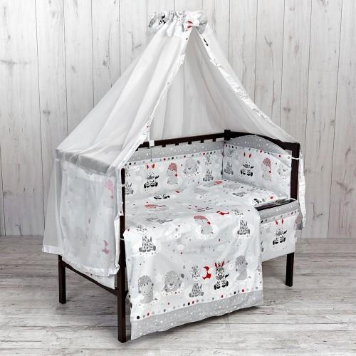 Lenjerie de pat Carapuz Ursuleț Animăluțe gri