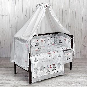 Lenjerie de pat Carapuz Ursuleț Animăluțe gri