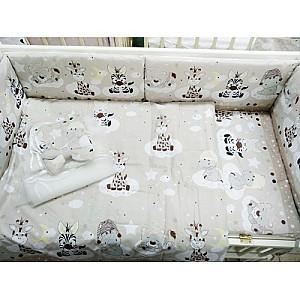 Lenjerie de pat Carapuz Ursuleț Animăluțe bej