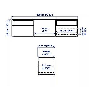 Tumba pentru televizor IKEA Besta White/Timmerviken white