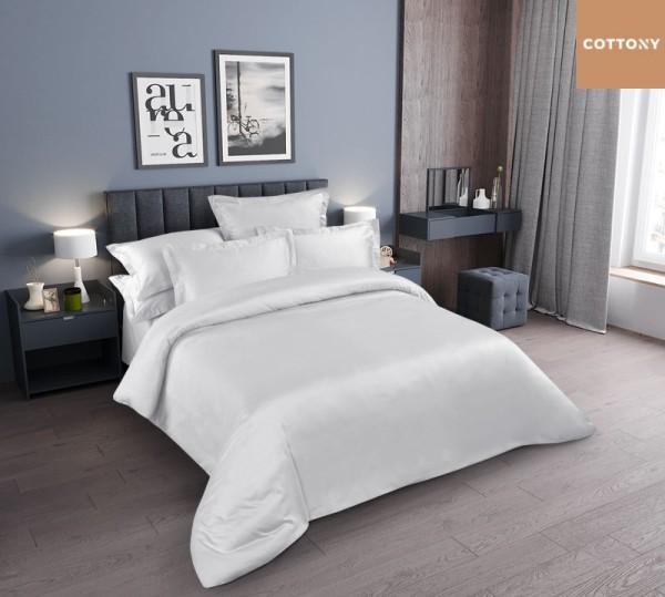 Albituri de pat SATIN DE LUX  Perla Albă Uniton (2 pers.)