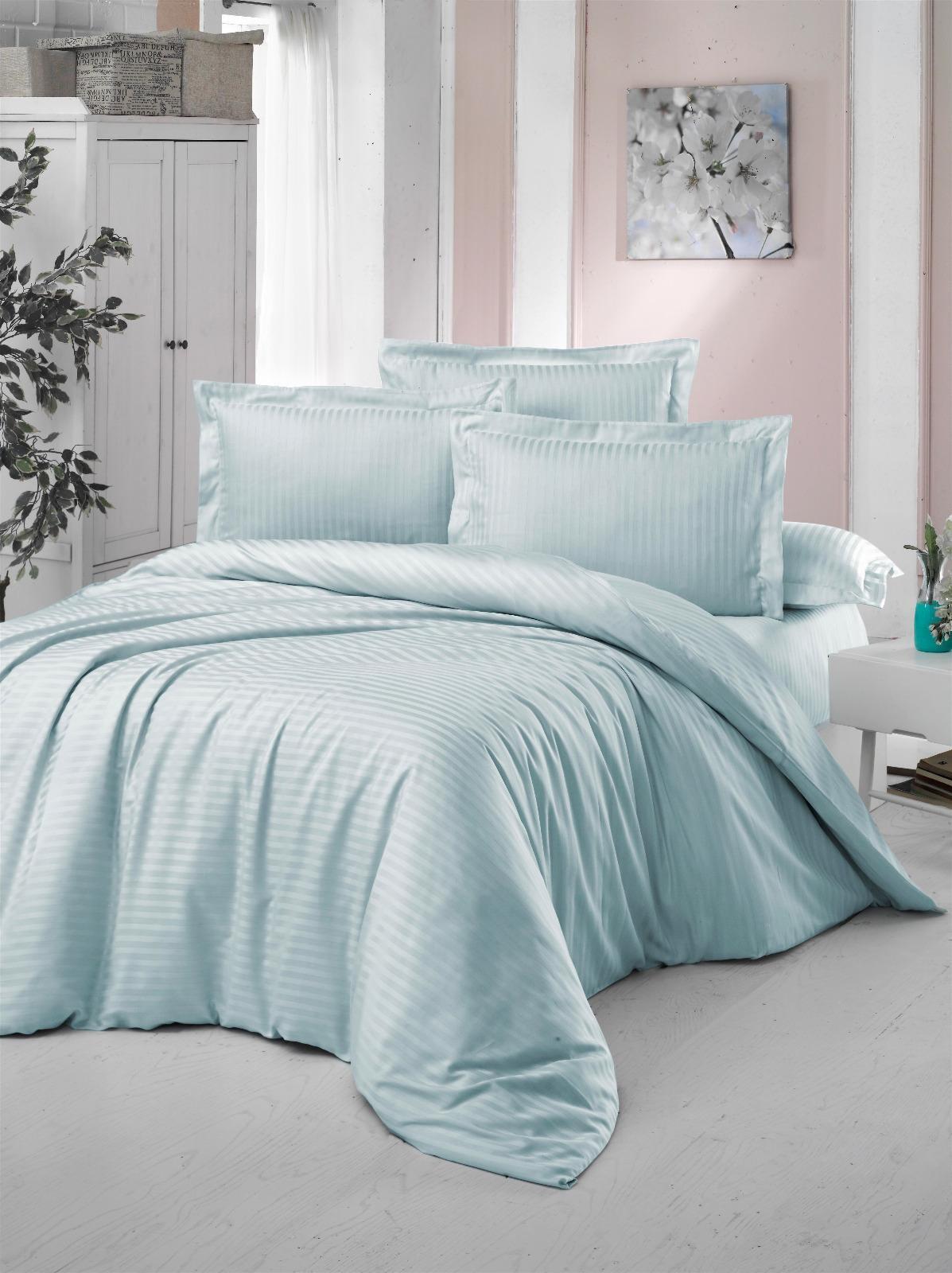 Albituri de pat SATIN DE LUX  Menta ( 2 pers.)