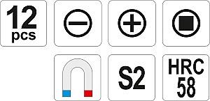 Set de surubelnite Yato YT25967 (12 buc)