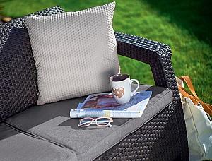 Canapea pentru gradina Keter Corfu Love Seat Graphite/Gray