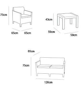 Set mobila de gradina Keter Orlando Set Brown