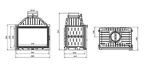 Focar semineu PanTherm 68 NeroEco 