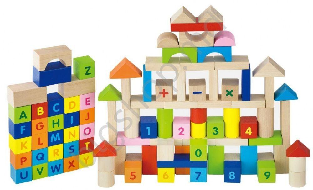 Jucarie interactiva VIGA Block Set - Alphabet & Numbers