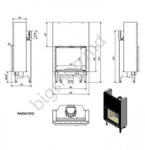 Focar semineu Kratki NADIA 13 G