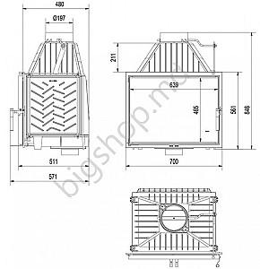 Focar semineu Kratki ZOSIA ECO 12