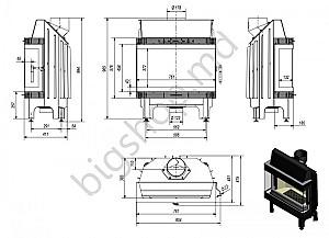 Focar semineu Kratki Blanka BS