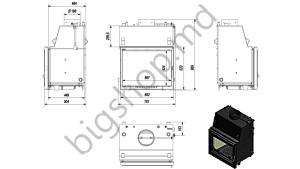 Focar semineu Kratki ZUZIA 19 DECO