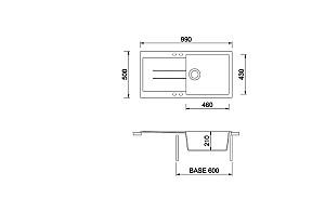 Chiuveta de bucatarie Plados AM9910 Ultrametal Elegance 44 Nero