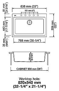 Chiuveta de bucatarie Plados ONE ON8410 UG