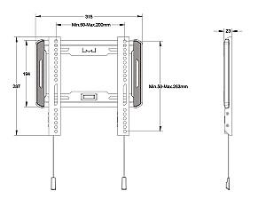 Suport pentru televizor Multibrackets M UNIVERSAL WALLMOUNT FIXED SMALL