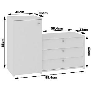 Dulap pentru incaltaminte Akord S16 White