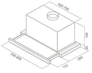 Hota Elica ELITE 14 LUX GRIX/A/50