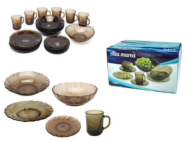 Set de vesela Glass Ink GI Alta Marea 24+1 buc.
