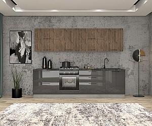 Set mobila bucatarie Croitoru Urban 2.8 m PAL/MDF Antrasit/K087 PW