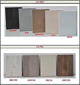 Set mobila bucatarie Croitoru Urban 2.8 m PAL/MDF Antrasit/K087 PW