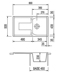 Chiuveta de bucatarie Plados Corax CX0861