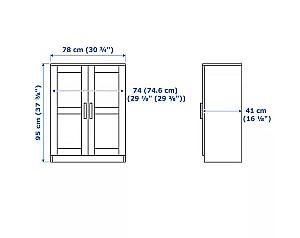 Living IKEA Brimnes / Bergshult black 258x41x190 cm