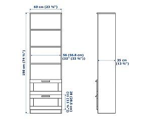 Living IKEA Brimnes / Bergshult black 258x41x190 cm