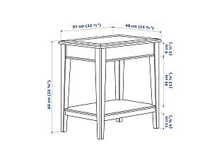 Masuta de cafea, reviste IKEA Liatorp white, glass 57×40 см