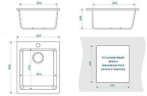 Chiuveta de bucatarie Marrbaxx F008Q4 Black Mat