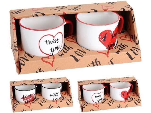 Set pentru ceai si cafea Sf.Valentine Love 2 buc. 300ml