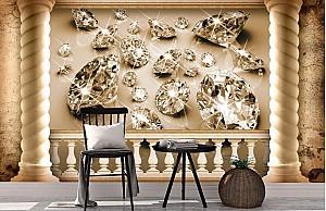 Fototapet 3d Art.Desig Coloane, diamante