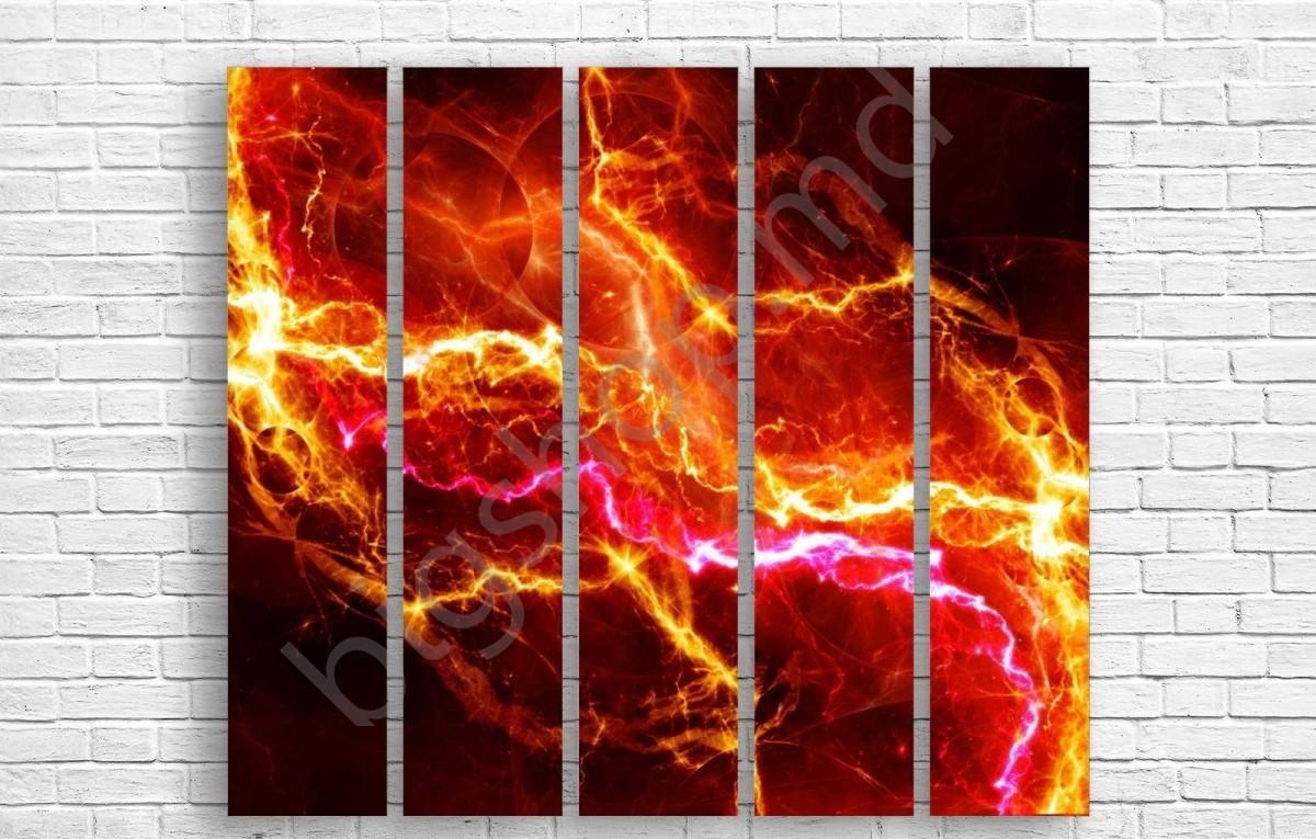 Tablou multicanvas Art.Desig ABSTRACTIZARE FULGERE