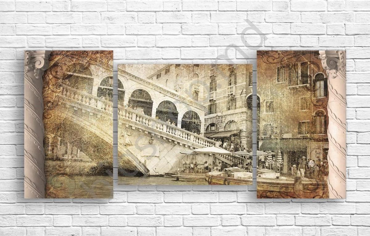 Tablou multicanvas Art.Desig VENEȚIA ÎN TONURI VECHI