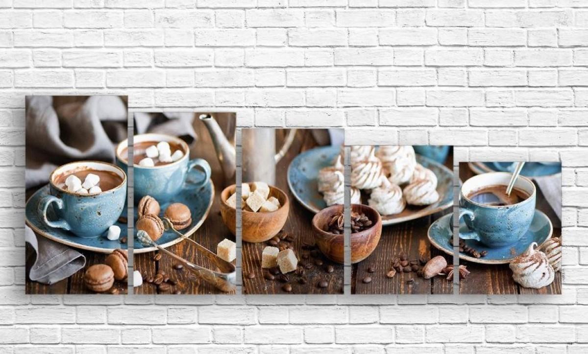 Tablou multicanvas ArtD Dulciuri și cafea