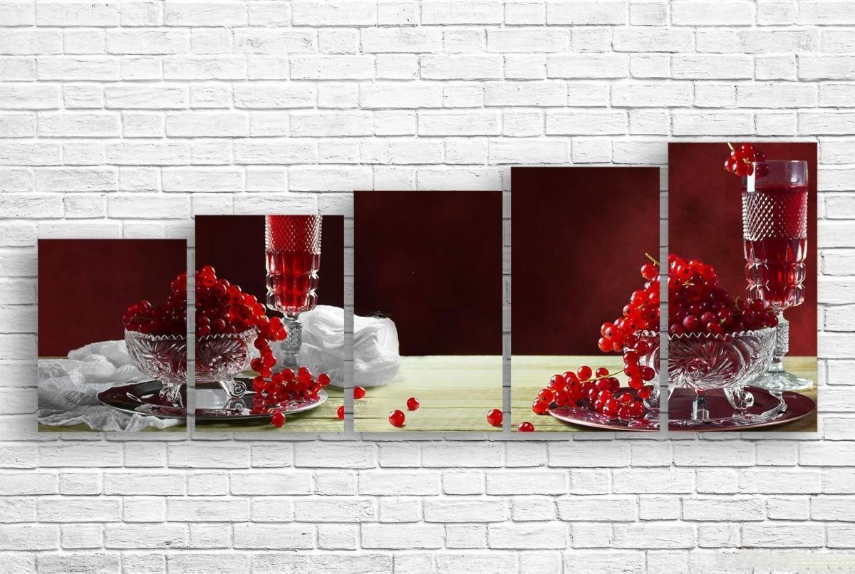 Tablou multicanvas Art.Desig COACĂZA ROȘIE ȘI BĂUTURA