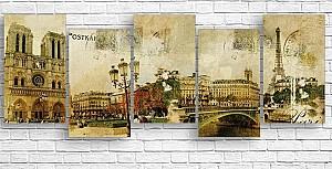 Tablou multicanvas Art.Desig CARTELA VECHIULUI PARIS