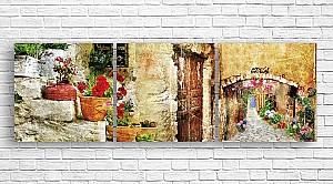 Tablou multicanvas Art.Desig CASELE STRAVECHI IN FLORI