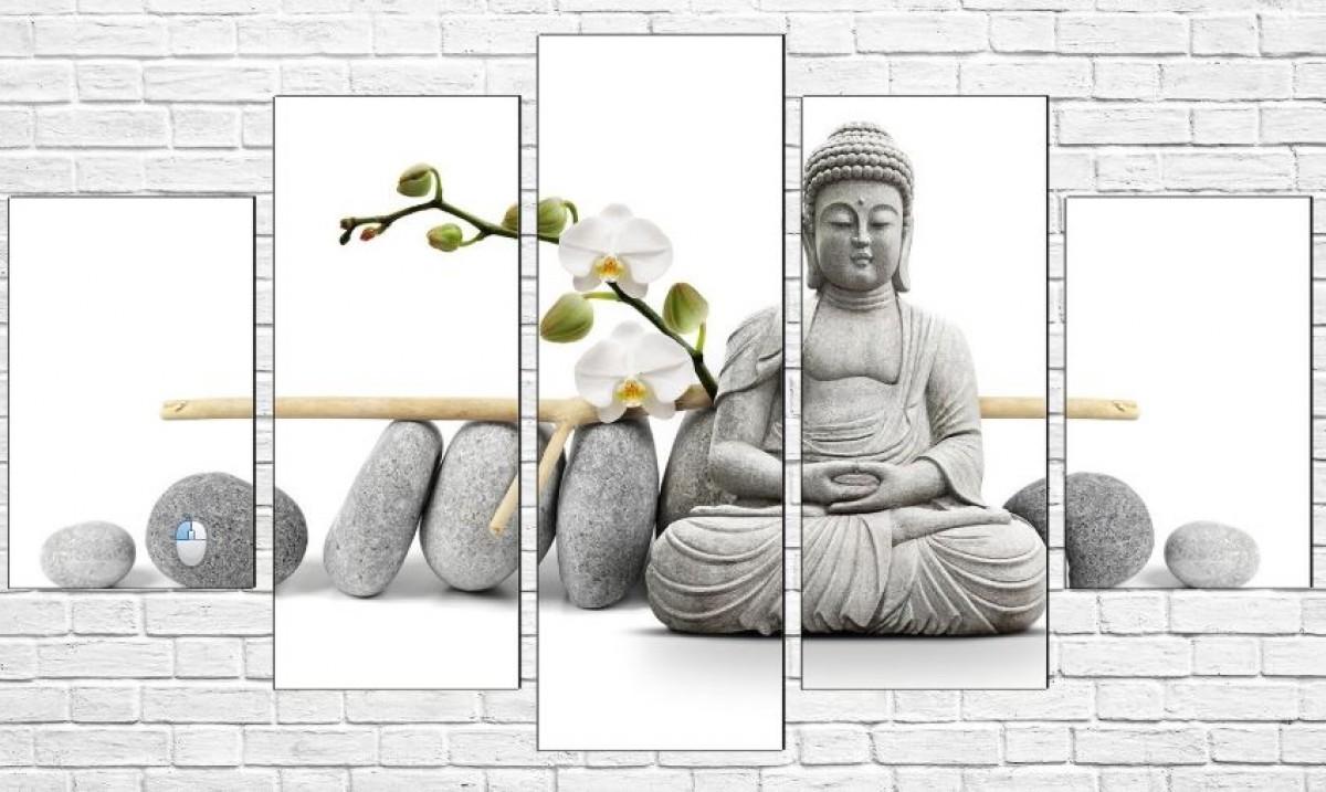 Tablou multicanvas Art.Desig PIETRE ȘI SPA ORHIDEE 2