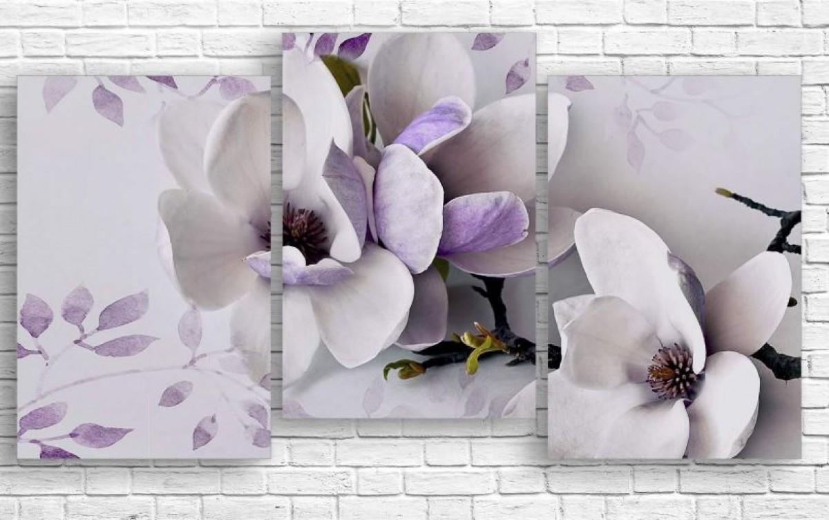 Tablou multicanvas Art.Desig О RAMURĂ DE PRIMĂVARĂ A UNEI FLORI