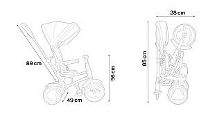 Tricicleta copii QPlay Rito Plus Blue