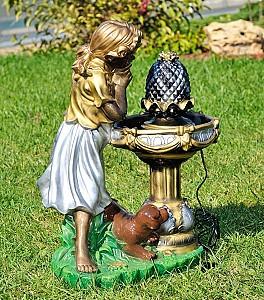 Decor pentru gradina Art Figure Fetița lîngă havuz (3.11)