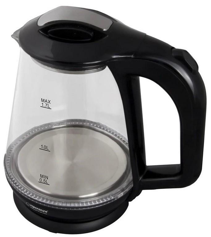 Fierbator electric de apa Esperanza MISSOURI EKK024K Glass Black with LED light
