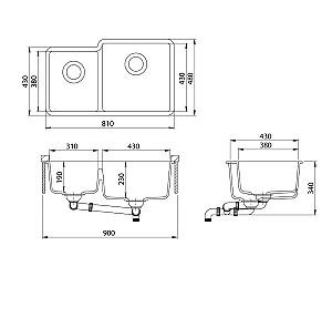 Chiuveta de bucatarie Aquasanita Arca SQA230LAW