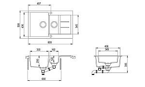 Chiuveta de bucatarie Aquasanita Tesa SQT151AW