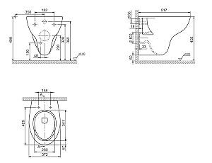 Vas WC CeraStyle Lila Turkuaz