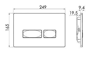 Buton de scurgere CeraStyle Turkuaz Gray Matt