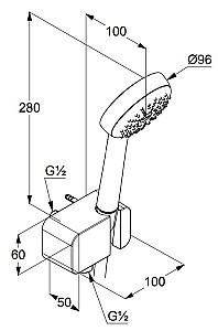 Set de duș Kludi Logo 1S (6867005-00)