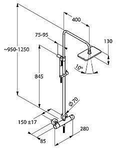 Set de duș Kludi A-QA Quatro (4909505-00)