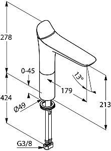 Baterie pentru lavoar Kludi DN 15 H213mm (532960575)