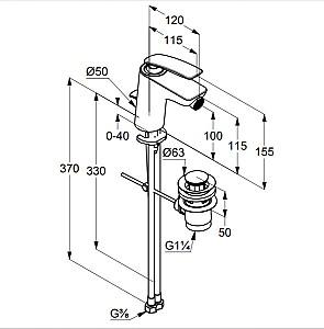Baterie pentru bideu Kludi DN 10 Balance (522169175)